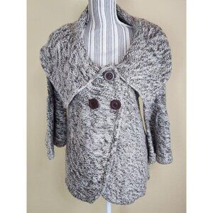 Vertigo Paris  Mohair Wool Blend Coat Cardigan Size M Brown Gold Specks